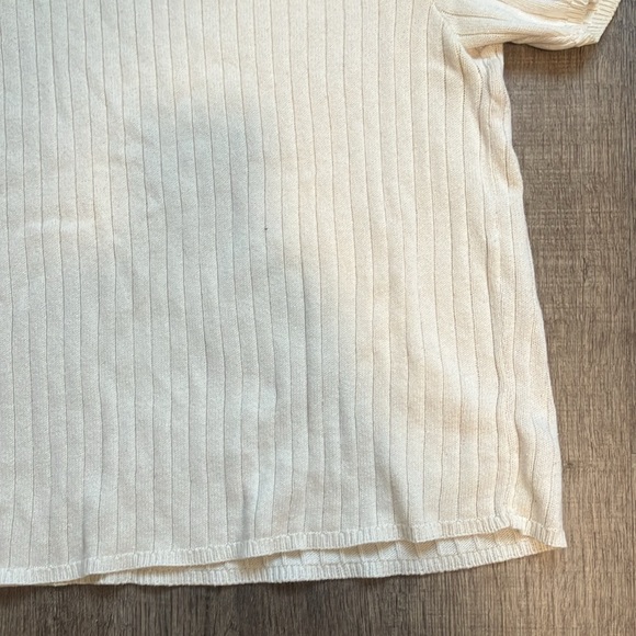 Cream Ribbed Knit Top - Picture 10 of 16